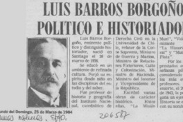 Luis Barros Borgoño político e historiador Luis Barros Borgoño político e historiador