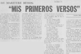 "Mis primeros versos"