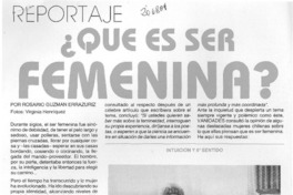 Qué es ser femenina? Qué es ser femenina?