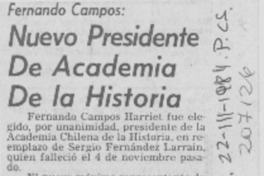 Nuevo presidente de Academia de la Historia