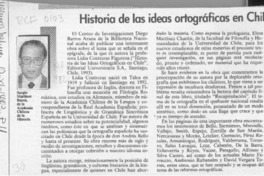 Historia de las ideas ortográficas en Chile  [artículo] Sergio Martínez Baeza.