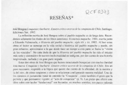 Reseñas  [artículo] Rolf Foerster.