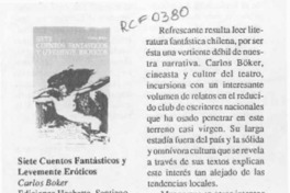 Siete cuentos fantásticos y levemente eróticos [artículo] Diego Muñoz  Valenzuela. - Biblioteca Nacional Digital de Chile