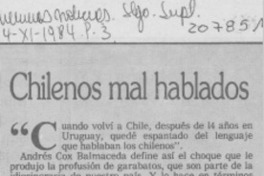 Chilenos mal hablados Chilenos mal hablados