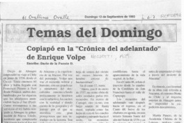 Copiapó en la "Crónica del adelantado" de Enrique Volpe  [artículo] Darío de la Fuente D.