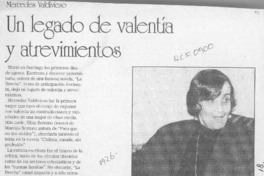 Un Legado de valentía y atrevimientos  [artículo].