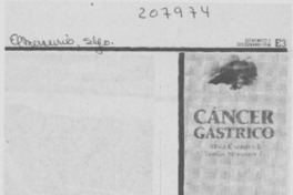 "Cáncer gástrico" "Cáncer gástrico"