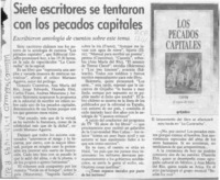 Siete escritores se tentaron con los pecados capitales  [artículo].