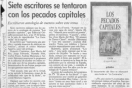 Siete escritores se tentaron con los pecados capitales  [artículo].