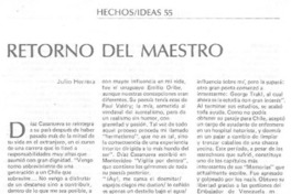 Retorno del maestro Retorno del maestro