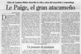 Le Paige, el gran atacameño  [artículo] Richard Vera.