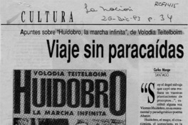 Viaje sin paracaídas con un "antipoeta y mago" Viaje sin paracaídas con un "antipoeta y mago"