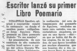 Escritor lanzó su primer libro poemario  [artículo].
