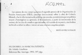 Síntesis magistral, Huidobro según Teitelboim Síntesis magistral, Huidobro según Teitelboim