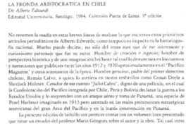 "La fronda aristocrática en Chile "La fronda aristocrática en Chile