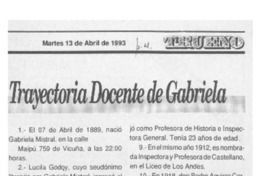 Trayectoria docente de Gabriela  [artículo].