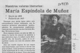 María Espíndola de Muñoz María Espíndola de Muñoz