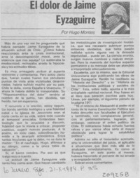 El dolor de Jaime Eyzaguirre