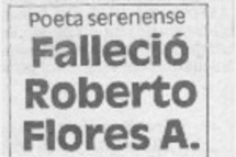 Falleció Roberto Flores A. Falleció Roberto Flores A.