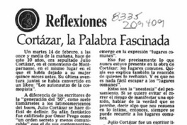 Cortázar, la palabra fascinada  [artículo] María Eugenia Fontecilla.