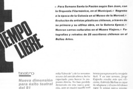 Nueva dimensión para éxito teatral del 81 Nueva dimensión para éxito teatral del 81