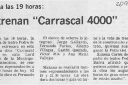Estrenan "Carrascal 4000" Estrenan "Carrascal 4000"