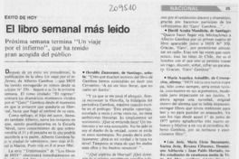 El libro semanal más leído El libro semanal más leído