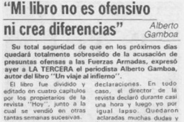 "Mi libro no es ofensivo ni crea diferencias"
