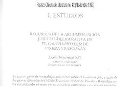Recursos de la argumentación judicial-deliberativa en el "Cautiverio feliz" de Pineda y Bascuñán Recursos de la argumentación judicial-deliberativa en el "Cautiverio feliz" de Pineda y Bascuñán