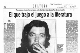 El que trajo el juego a la literatura  [artículo].