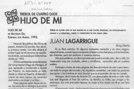 Hijo de mí  [artículo] Juan Lagarrigue, José Antonio Bordallo, Lourdes Alfaya [y] Carla Cristi.
