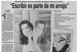 "Escribir es parte de mi arrojo" "Escribir es parte de mi arrojo"
