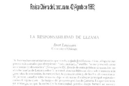 La responsabilidad de Lezama