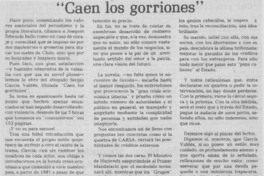 "Caen los gorriones" "Caen los gorriones"