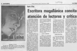 Escritora magallánica concita atención de lectores y crítica