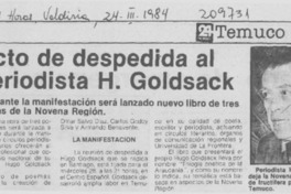 Acto de despedida al periodista H. Goldsack Acto de despedida al periodista H. Goldsack