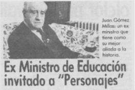 Ex Ministro de Educación invitado a "Personajes" Ex Ministro de Educación invitado a "Personajes"
