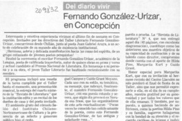 Fernando González-Urízar, en Concepción Fernando González-Urízar, en Concepción