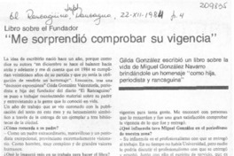 "Me sorprendió comprobar su vigencia"