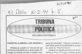 Nustra Gabriela de América  [artículo] Eduardo Contreras.