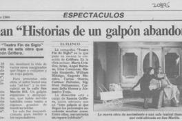 Estrenan "Historias de un galpón abandonado" Estrenan "Historias de un galpón abandonado"