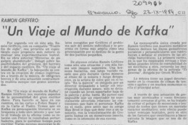 "Un viaje al mundo de Kafka" "Un viaje al mundo de Kafka"
