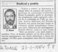Radical y poeta  [artículo].