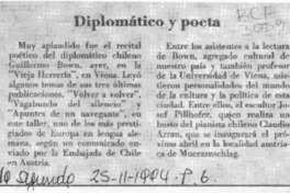 Diplomático y poeta  [artículo].