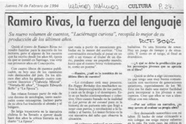 Ramiro Rivas, la fuerza del lenguaje