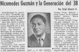 Nicomedes Guzmán y la generación del 38 Nicomedes Guzmán y la generación del 38