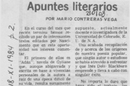 Apuntes literarios Apuntes literarios