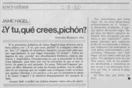 "Y tú, qué crees, Pichón?" "Y tú, qué crees, Pichón?"