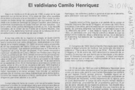 El Valdiviano Camilo Henríquez
