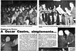 A Oscar Castro, simplemente -- A Oscar Castro, simplemente --